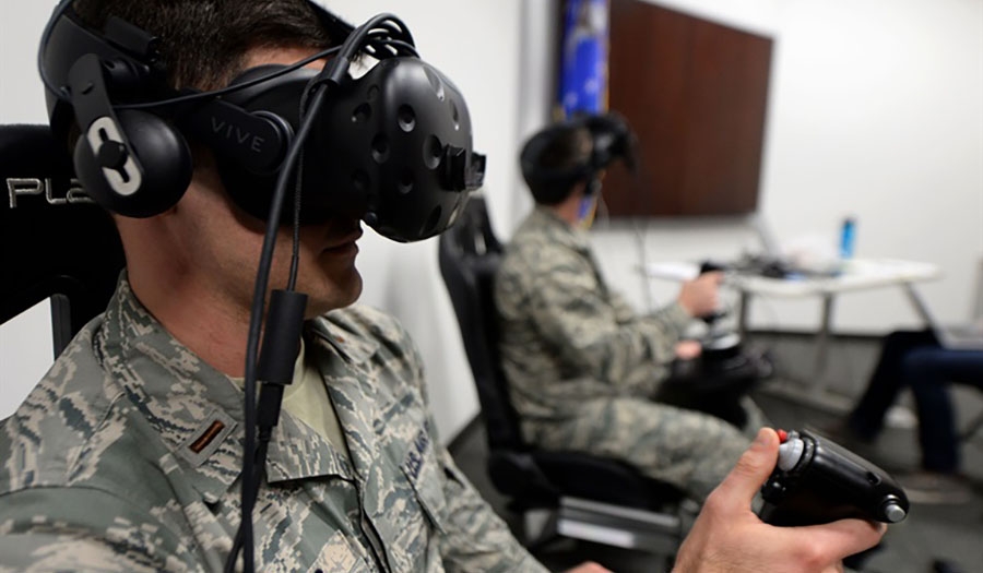 Ground forces group VR simulator